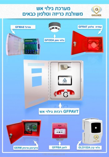 מערכת גילוי אש כתובתית משולבת כריזה קולית וטלפון כבאים